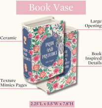 Load image into Gallery viewer, Pride &amp; Prejudice Book Vase
