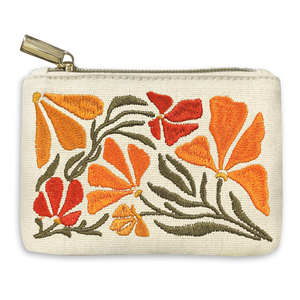 Poppy Flower Coin Pouch