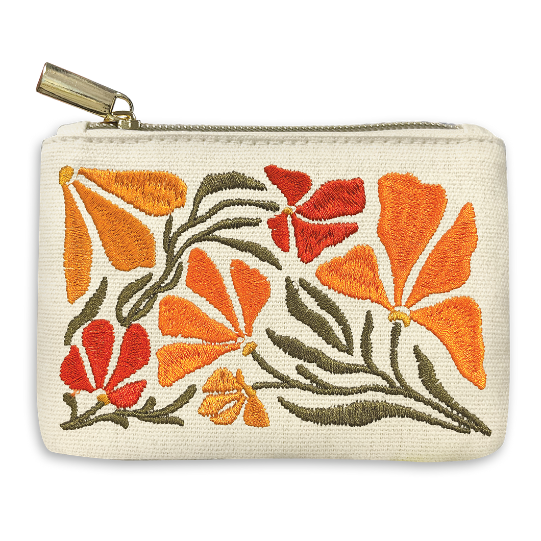 Poppy Flower Coin Pouch