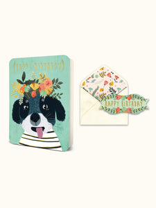 Happy Birthday Pup Deluxe Greeting Card