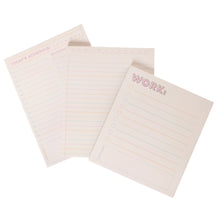 Load image into Gallery viewer, Colorful Cream Set of 3 Notepads
