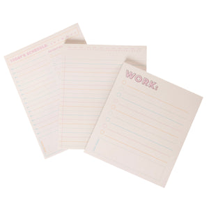 Colorful Cream Set of 3 Notepads