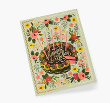 Load image into Gallery viewer, Floral Cake Birthday Card
