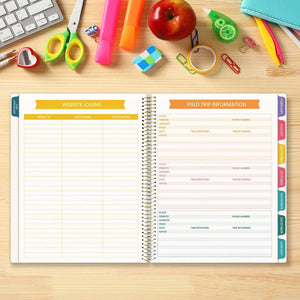 2025-2026 Teacher Planner, With 3 Interchangeable Covers: Bold & Bright