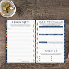 Load image into Gallery viewer, 2025 Navy Garden Party, Soft Cover Planner
