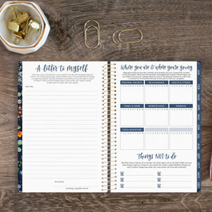 2025 Navy Garden Party, Soft Cover Planner