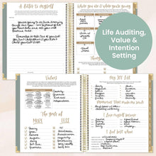 Load image into Gallery viewer, Pre-Order 2026 Green Linen Hard Cover Vision Planner
