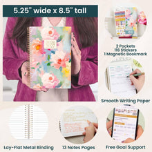 Load image into Gallery viewer, 2026-2027 Painted Peonies Soft Cover Planner
