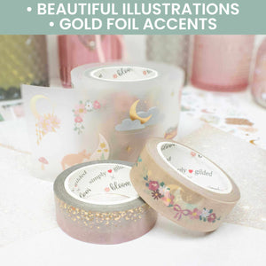 Simply Gilded x Bloom Boho Celestial, Washi Tape & PET Tape Set
