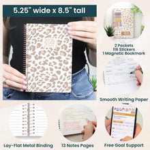 Load image into Gallery viewer, 2026-2027 Tan Leopard Soft Cover Planner
