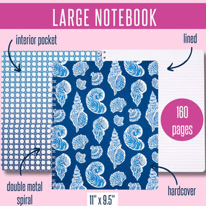Lilly Pulitzer, Large Notebook, Shell of a Good Time