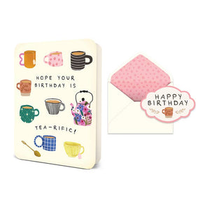 Tea-rific Birthday Deluxe Greeting Card