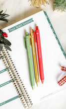 Load image into Gallery viewer, WIPxPS Christmas Edition Jotter Pack of 3 Pens
