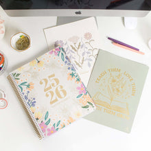 Load image into Gallery viewer, 2025-2026 Teacher Planner, With 3 Interchangeable Covers: Cool Tones
