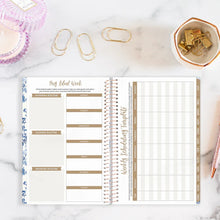 Load image into Gallery viewer, Pre-Order 2026 Blue &amp; White Floral Soft Cover Planner
