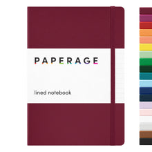 Load image into Gallery viewer, Paperage Burgundy Lined Journal Notebook, Hardcover
