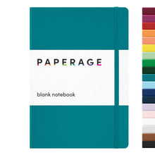 Load image into Gallery viewer, Paperage Turquoise Blank Journal Notebook, Hardcover
