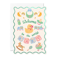 Load image into Gallery viewer, Welcome To The World Baby Greeting Card
