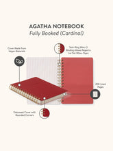 Load image into Gallery viewer, Fully booked Cardinal Red, Agatha Notebook
