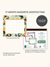 Load image into Gallery viewer, 2026 Fruit &amp; Flora Magnetic Monthly Pad Planner
