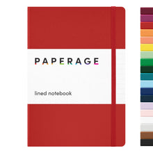 Load image into Gallery viewer, Paperage Red Lined Journal Notebook, Hardcover
