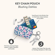 Load image into Gallery viewer, Blushing Dahlias Key Chain Pouch
