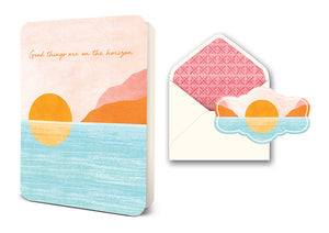Good Things on The Horizon Deluxe Greeting Card