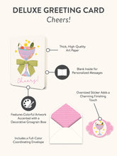 Load image into Gallery viewer, Cheers! Greeting Deluxe Card
