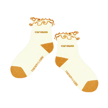 Load image into Gallery viewer, Stay Golden Ruffle Socks
