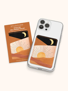 Sunrise Moon Sitck-On Cell Phone Wallet