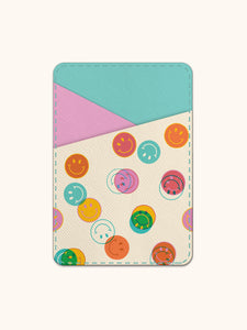 Smiley Trails Sitck-On Cell Phone Wallet