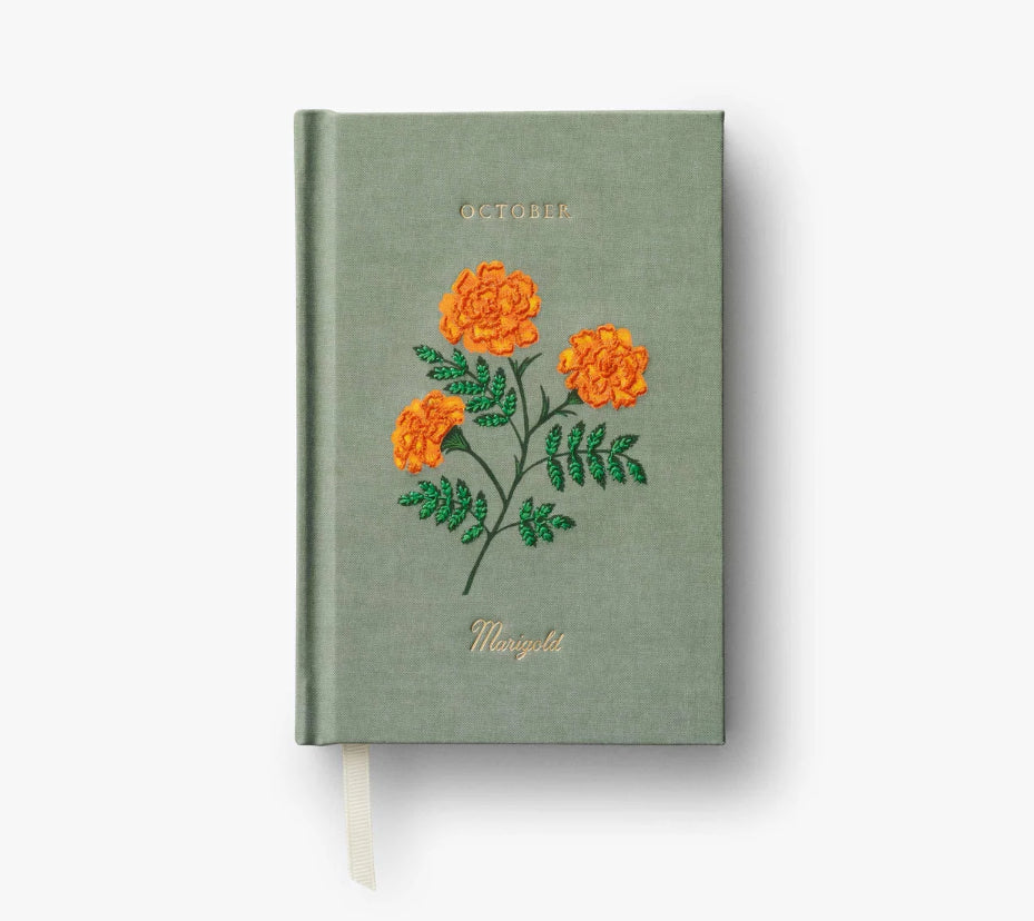 Birth Month Mini Embroidered Journal October