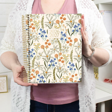 Load image into Gallery viewer, 2026-2027 Large Whimsical Wildflowers Hard Cover Planner
