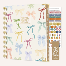 Load image into Gallery viewer, 2026-2027 Large Bows Hard Cover Planner
