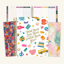 Load image into Gallery viewer, 2026-2027 Teacher Planner, With 3 Interchangeable Covers: Bold &amp; Bright
