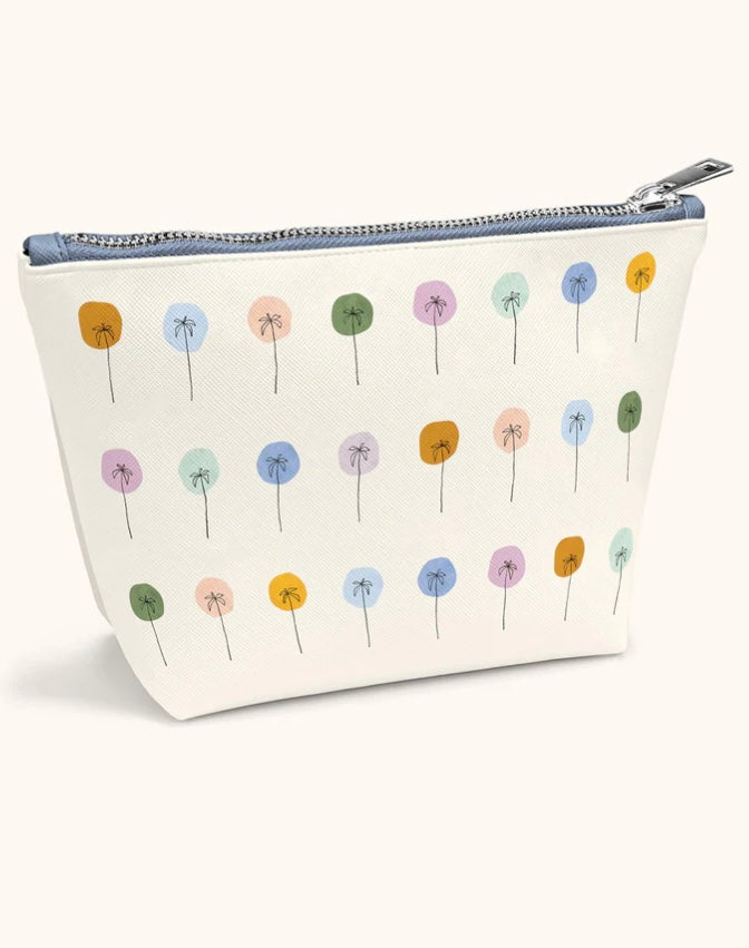 Dotted Palms clutch cosmetic bag