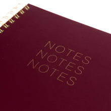 Load image into Gallery viewer, Burgundy Notes Notebook
