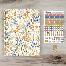 Load image into Gallery viewer, 2026-2027 Large Whimsical Wildflowers Hard Cover Planner
