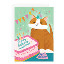 Load image into Gallery viewer, Birthday Cat Cake Greeting Card
