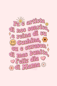 Pa E Artista Di Nos Sonrisa Mother's Day Greeting Card in Papiamento