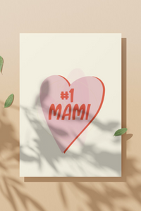 #1 Mami Mother's Day Greeting Card in Papiamento