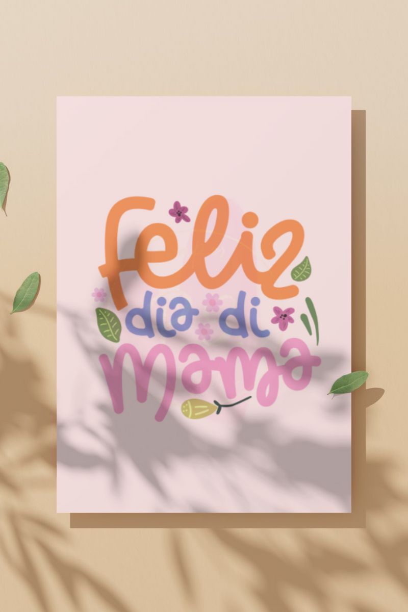 pre-order: Floral Feliz dia di Mama Greeting Card in Papiamento – Paper ...