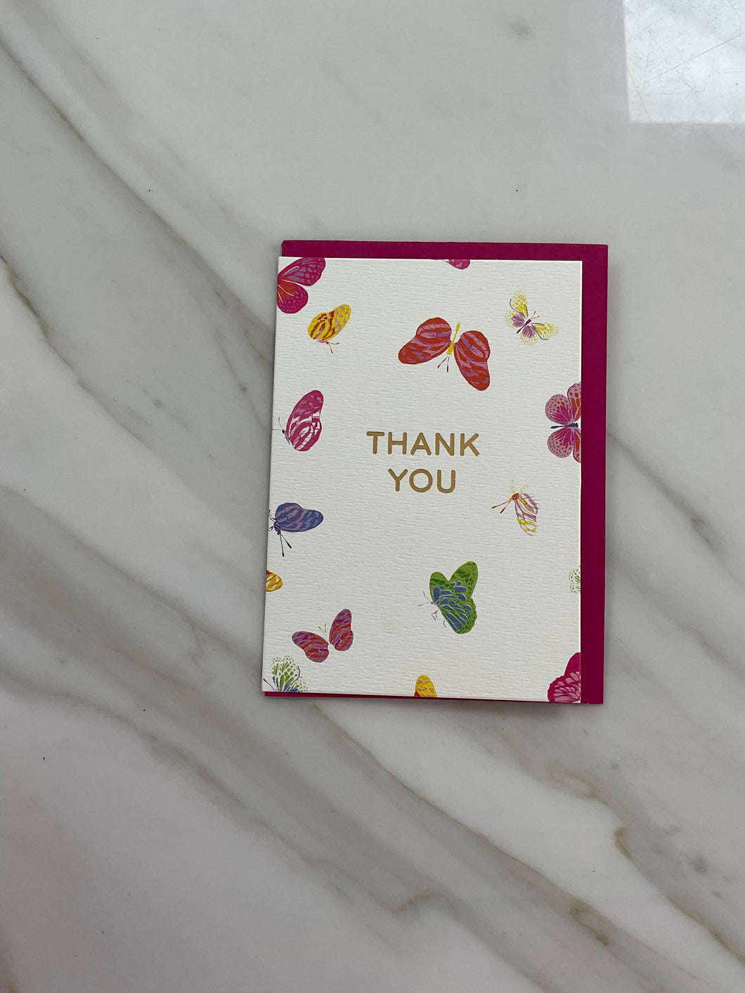 Butterfly thank you card