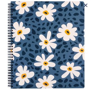 Leopard Daisy Large Notebook