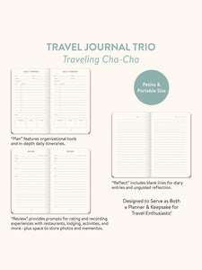Traveling Cha-Cha Travel Journal Trios