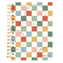 Load image into Gallery viewer, Checkered Spiral Hard Cover Journal
