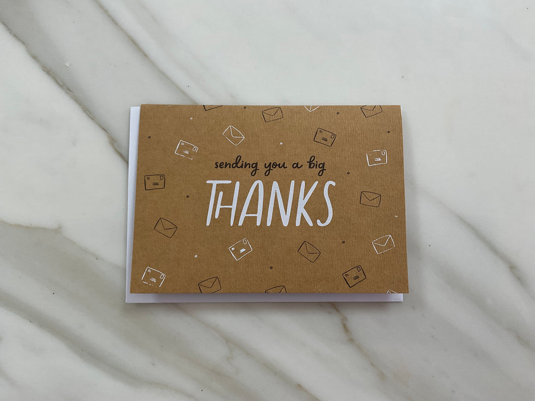 Sending you a by thanks card