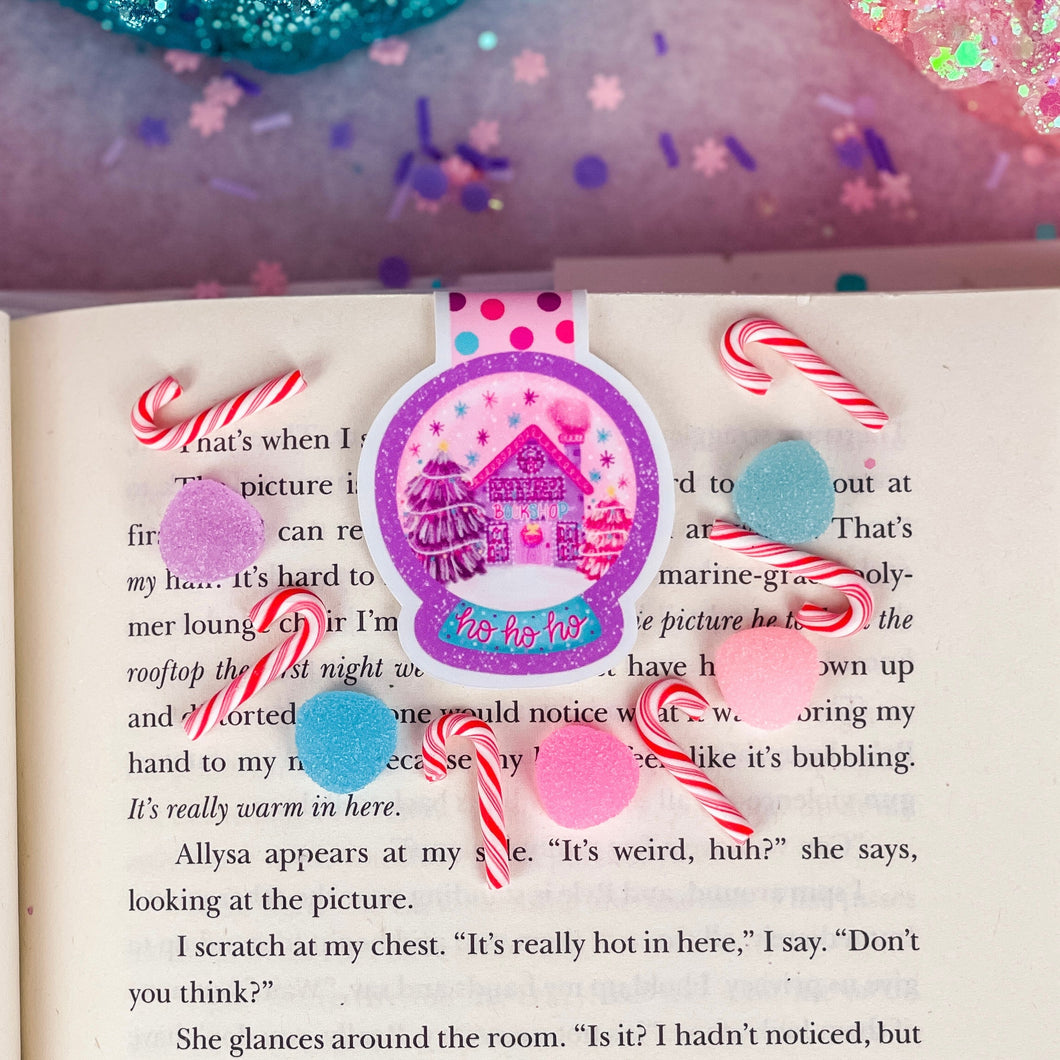 Christmas Snow Globe Bookshop Magnetic Bookmark
