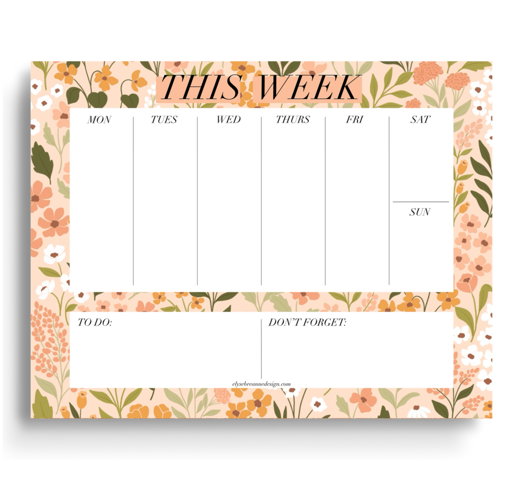 Mill & Meadow Weekly Planner Notepad