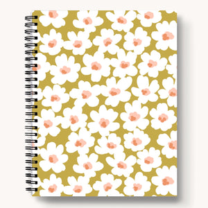 Citron Posies Spiral Notebook
